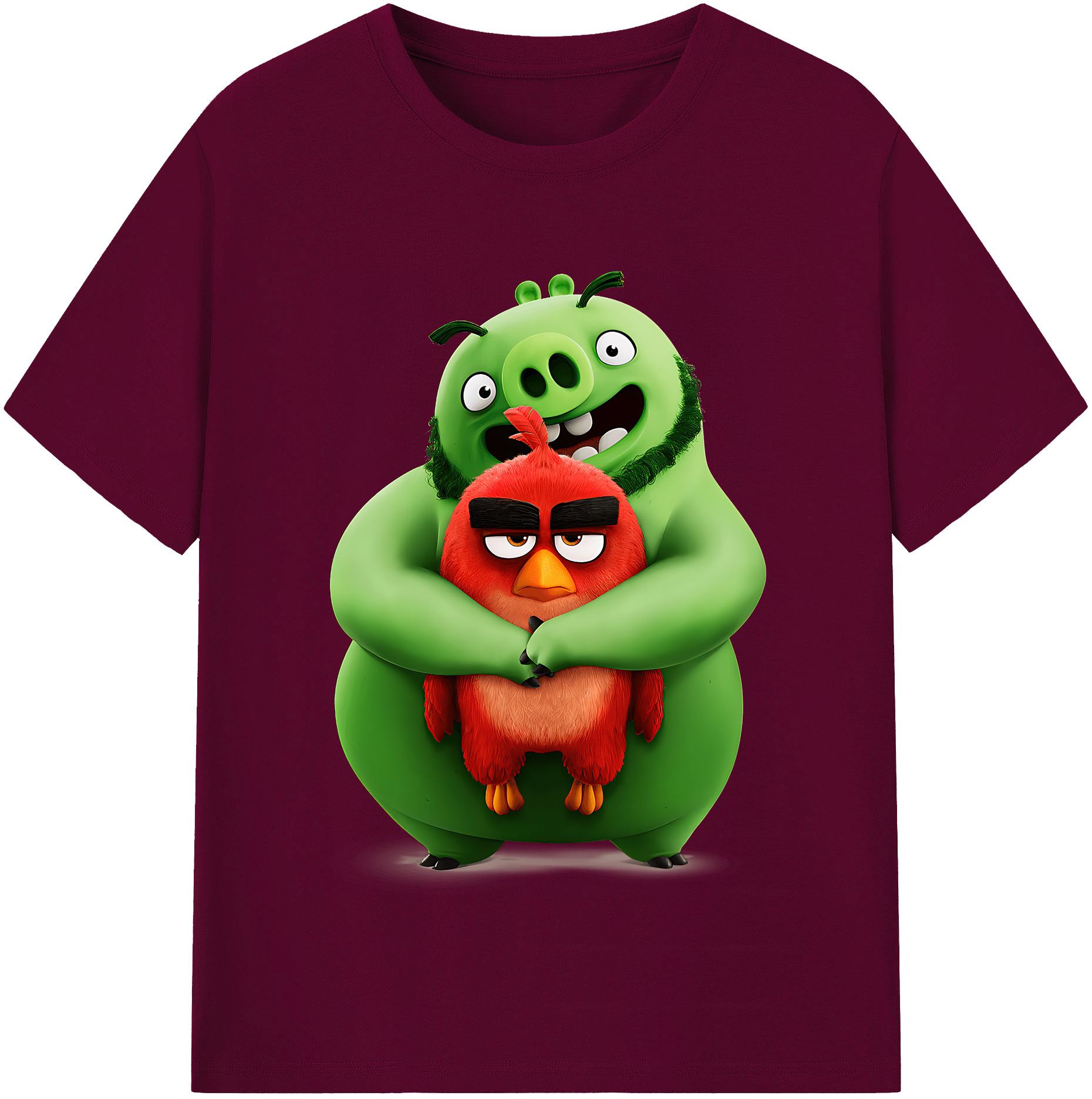 （画像用） Angry Birds アングリーバード レディースカジュアルプリントTシャツ（綿100％）